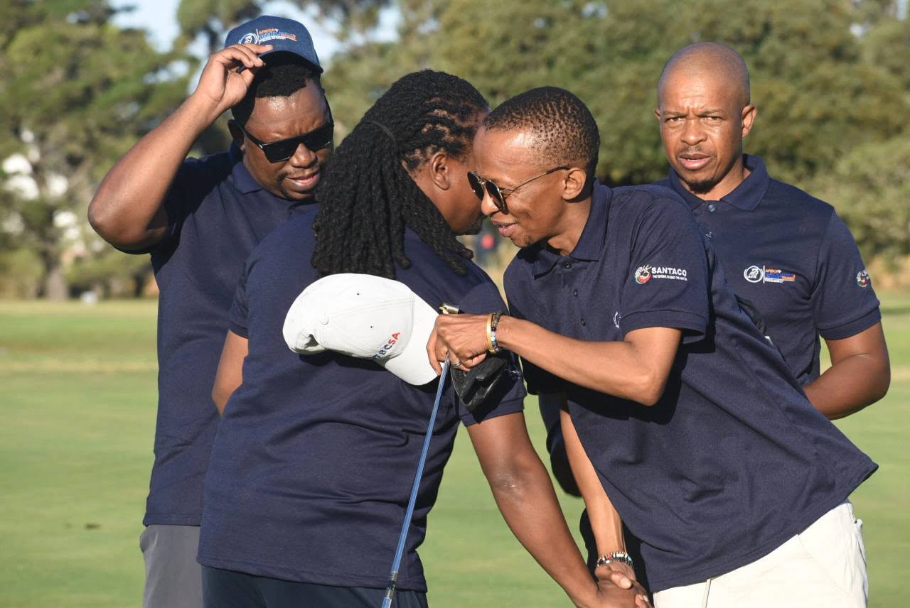 Friends enjoying a golf experience outdoors